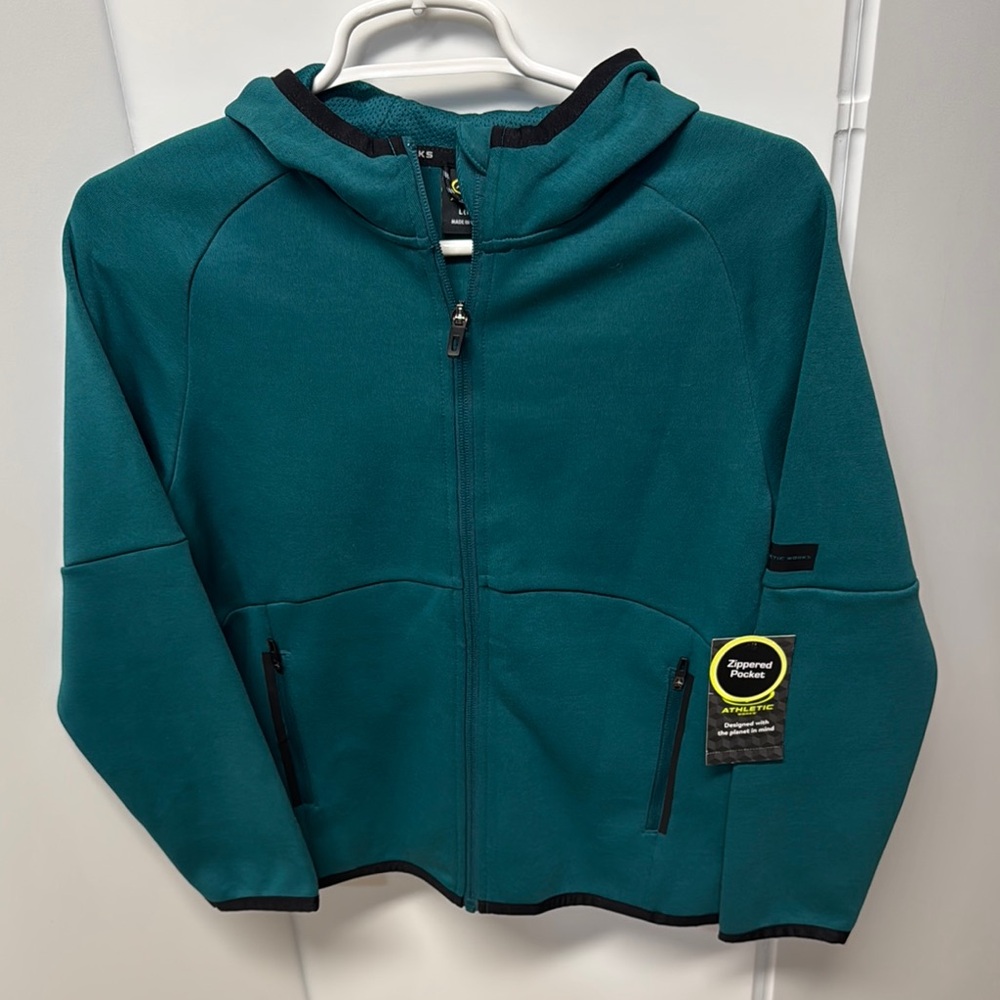 Athletic Works Teal Zip-Up Hoodie